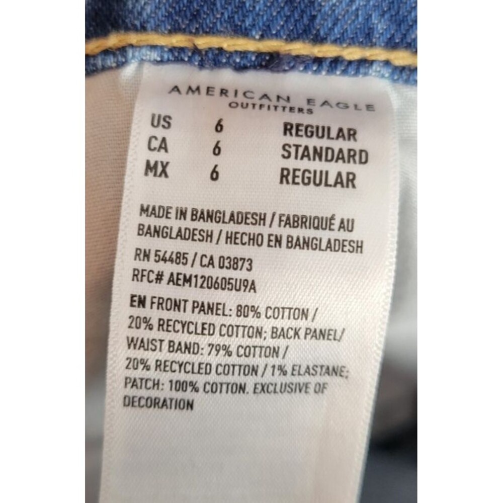 American Eagle Womens Strigid Low-Rise Baggy Straight Jeans Size 6 - Picture 4 of 8